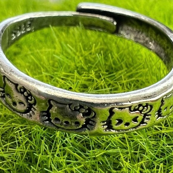 Hello Kitty 🌸 Adjustable ring Silver Fashion (1 ring) adorable - Picture 9 of 12